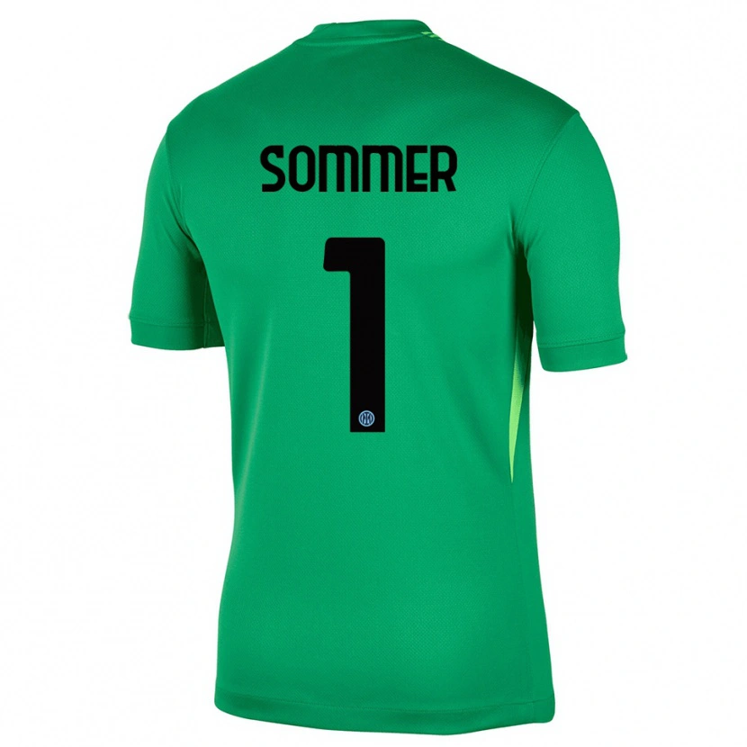 Danxen Heren Yann Sommer #1 Licht Groen Zwart Keepersshirt 2025/26 T-Shirt België