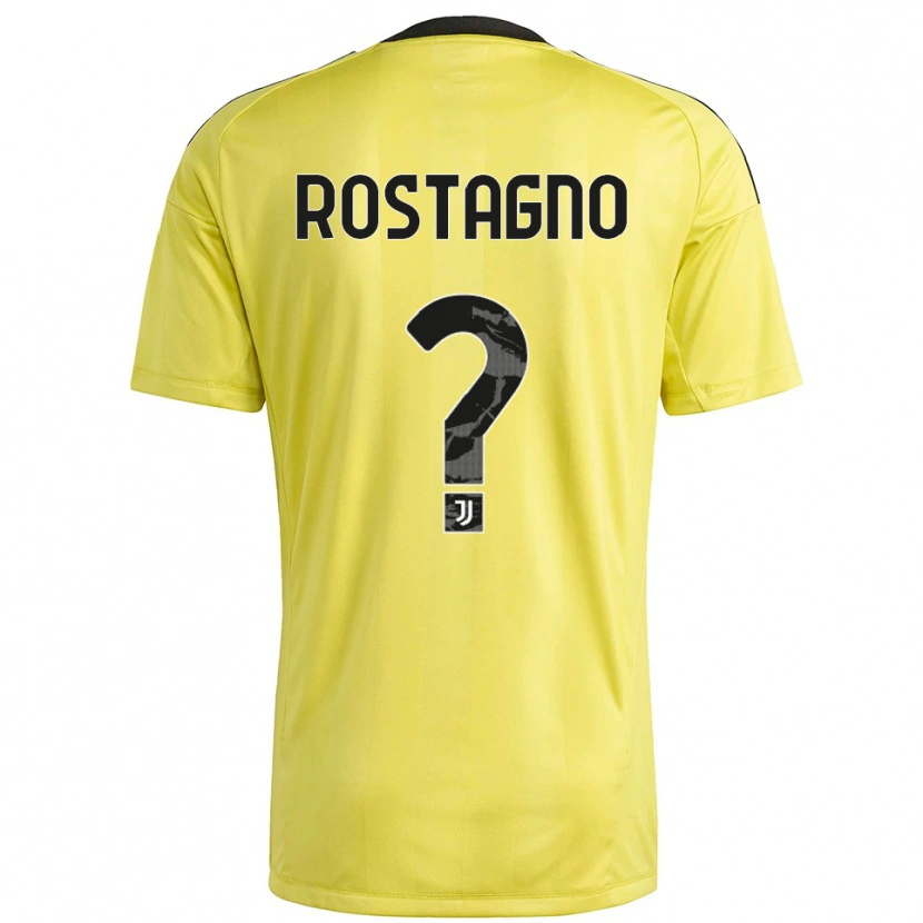 Danxen Heren Alberto Rostagno #0 Geel Wit Keepersshirt 2025/26 T-Shirt België