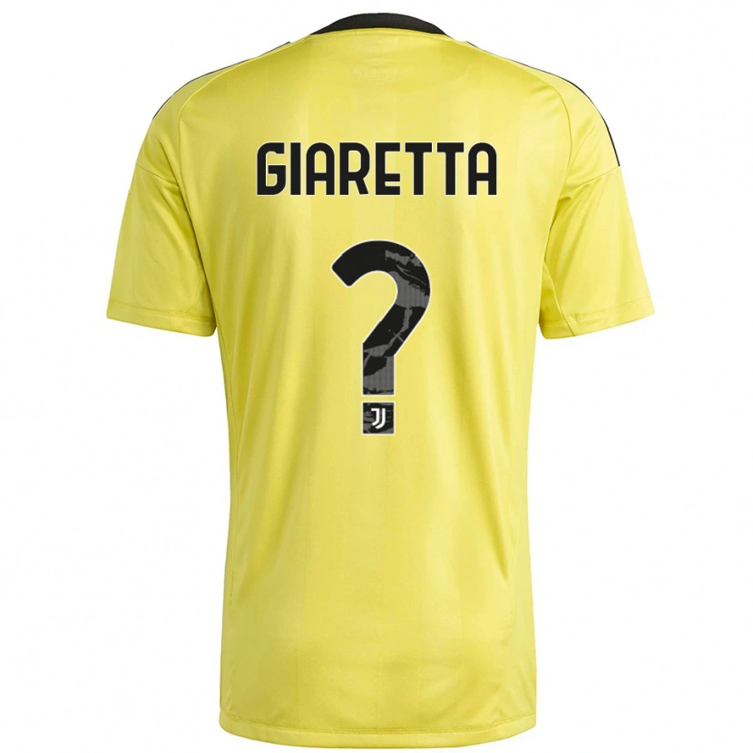 Danxen Heren Emanuele Giaretta #0 Geel Wit Keepersshirt 2025/26 T-Shirt België