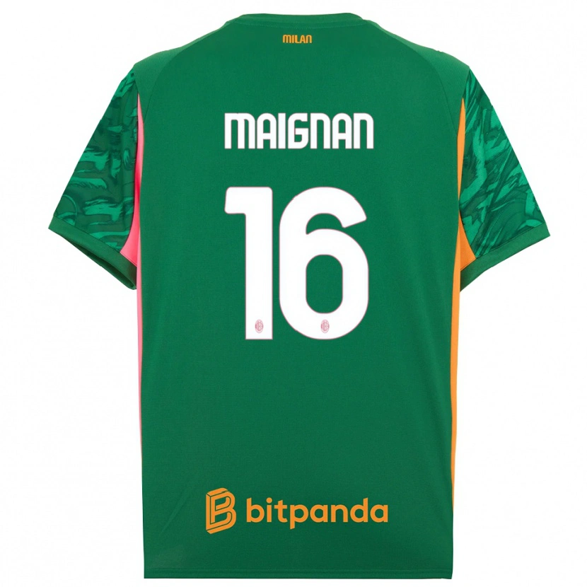 Danxen Heren Mike Maignan #16 Groen Oranje Roze Keepersshirt 2025/26 T-Shirt België