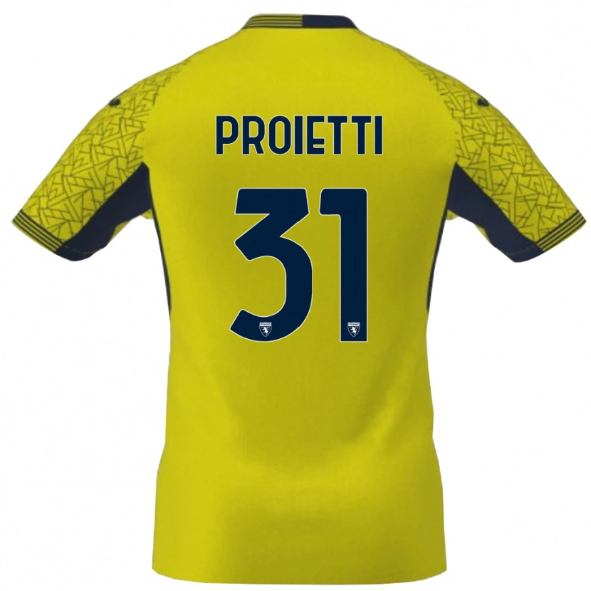 Danxen Heren Riccardo Proietti #31 Geel Zwart Keepersshirt 2025/26 T-Shirt België