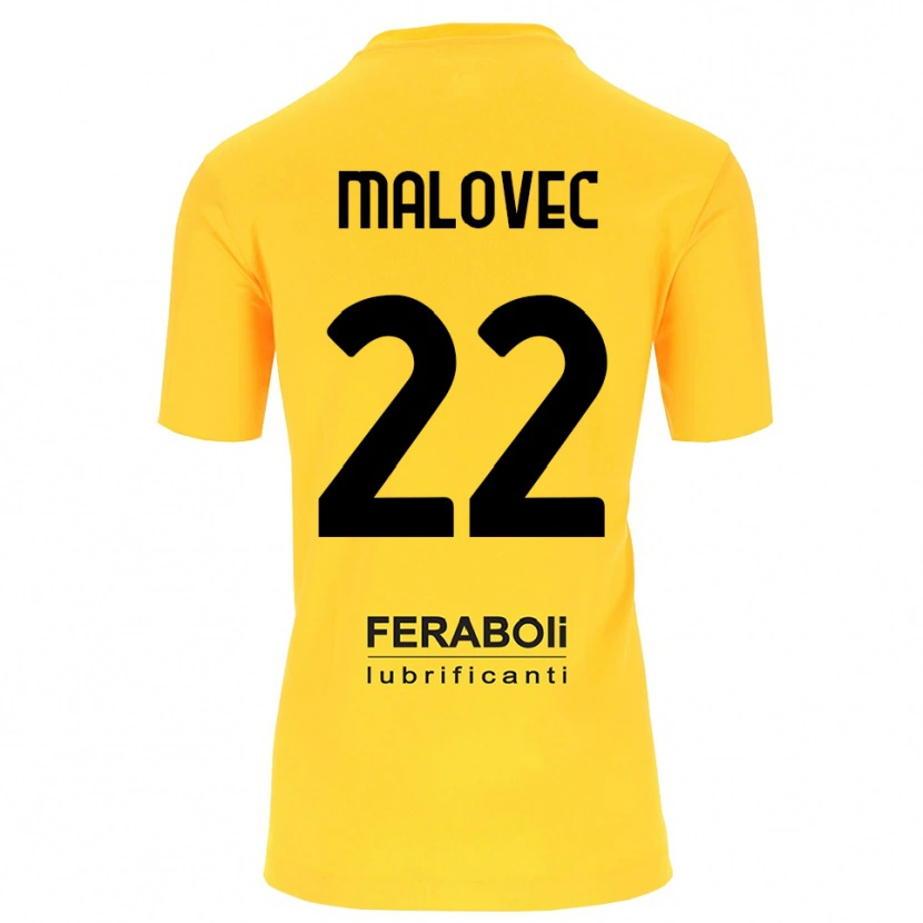 Danxen Heren Adrian Malovec #22 Geel Zwart Keepersshirt 2025/26 T-Shirt België