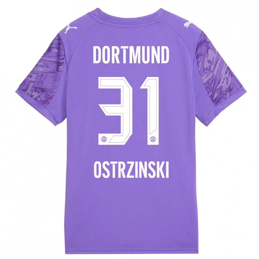 Danxen Heren Silas Ostrzinski #31 Lila Wit Keepersshirt 2025/26 T-Shirt België