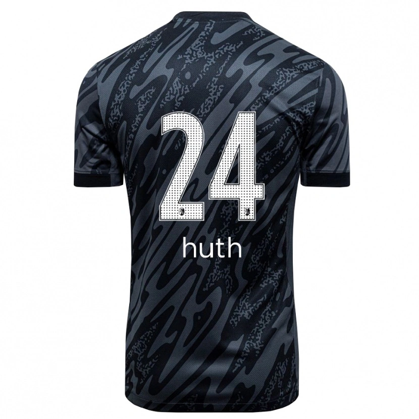 Danxen Heren Jannik Huth #24 Zwart Wit Keepersshirt 2025/26 T-Shirt België