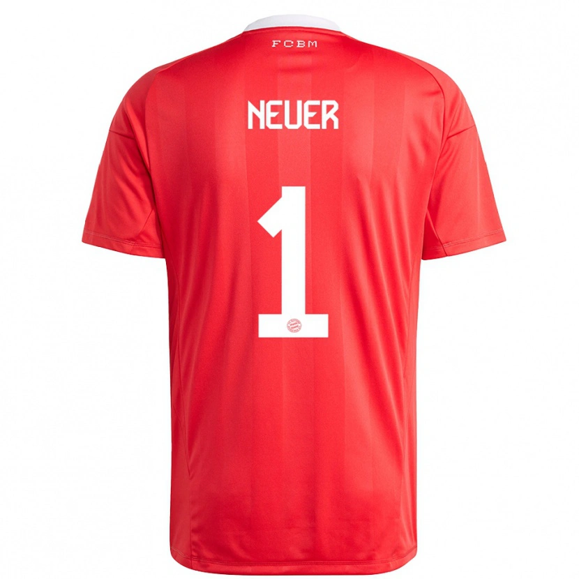 Danxen Heren Manuel Neuer #1 Rood Wit Keepersshirt 2025/26 T-Shirt België
