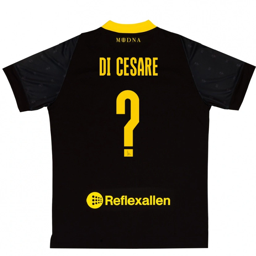 Danxen Heren Gabriele Di Cesare #0 Zwart Geel Keepersshirt 2025/26 T-Shirt België