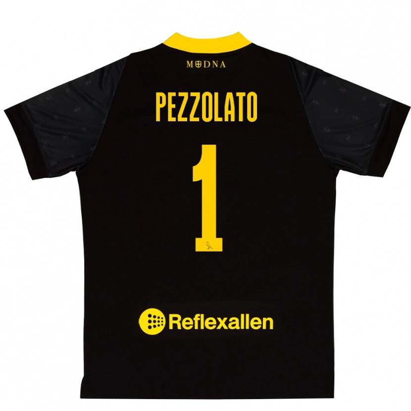 Danxen Heren Michele Pezzolato #1 Zwart Geel Keepersshirt 2025/26 T-Shirt België