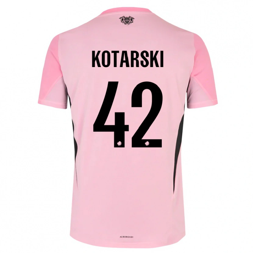 Danxen Heren Dominik Kotarski #42 Roze Zwart Keepersshirt 2025/26 T-Shirt België