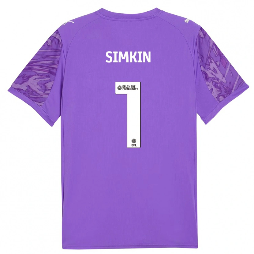 Danxen Dames Tommy Simkin #1 Donkerpaars Keepersshirt 2025/26 T-Shirt België