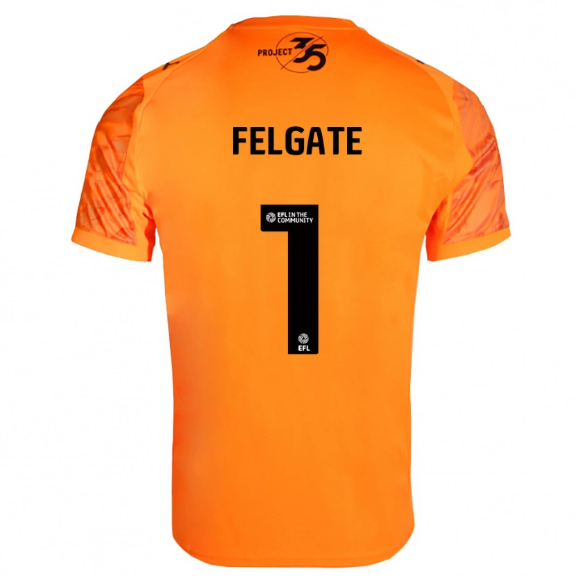 Danxen Dames Lily Felgate #1 Oranje Zwart Keepersshirt 2025/26 T-Shirt België