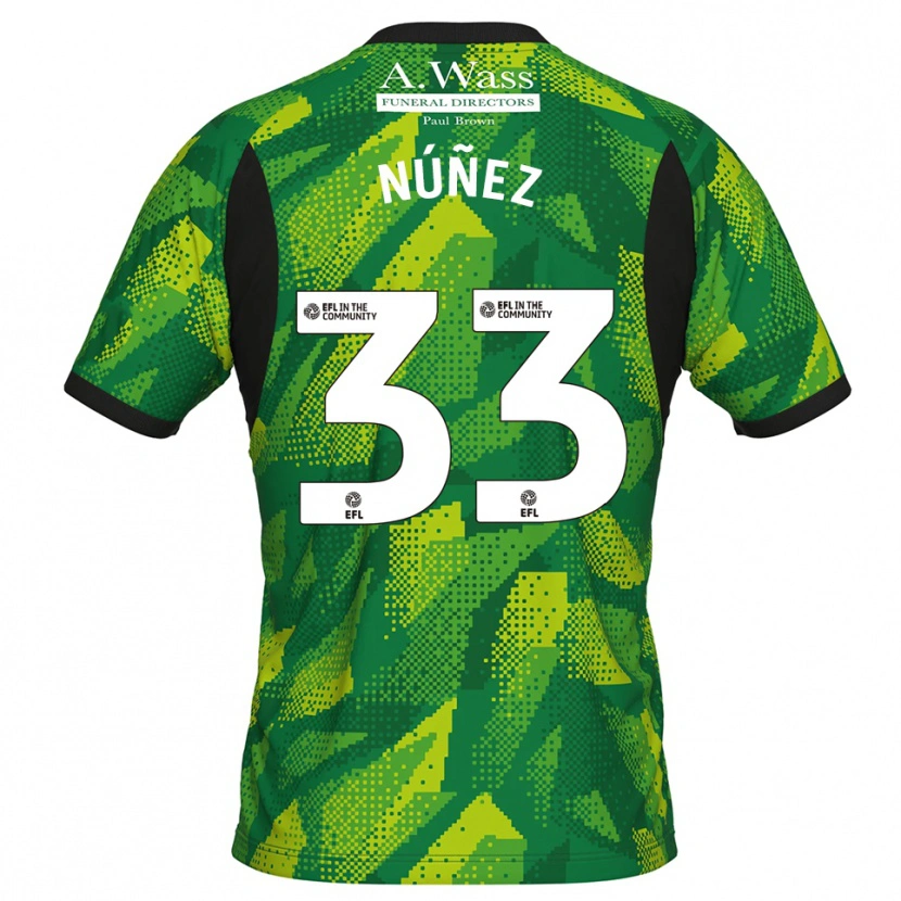 Danxen Dames Anthony Núñez #33 Groen Zwart Keepersshirt 2025/26 T-Shirt België