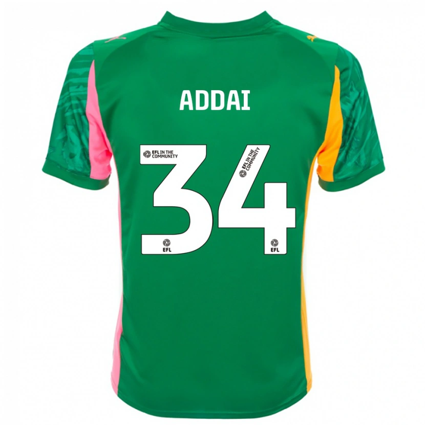 Danxen Dames Corey Addai #34 Groen Roze Wit Keepersshirt 2025/26 T-Shirt België