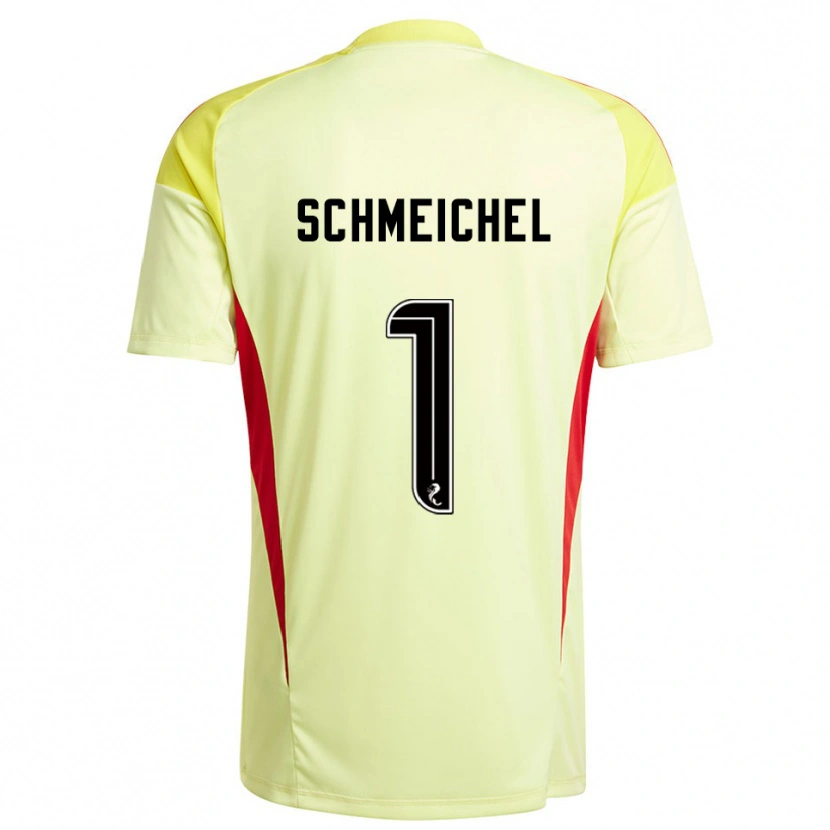 Danxen Dames Kasper Schmeichel #1 Geel Rood Keepersshirt 2025/26 T-Shirt België