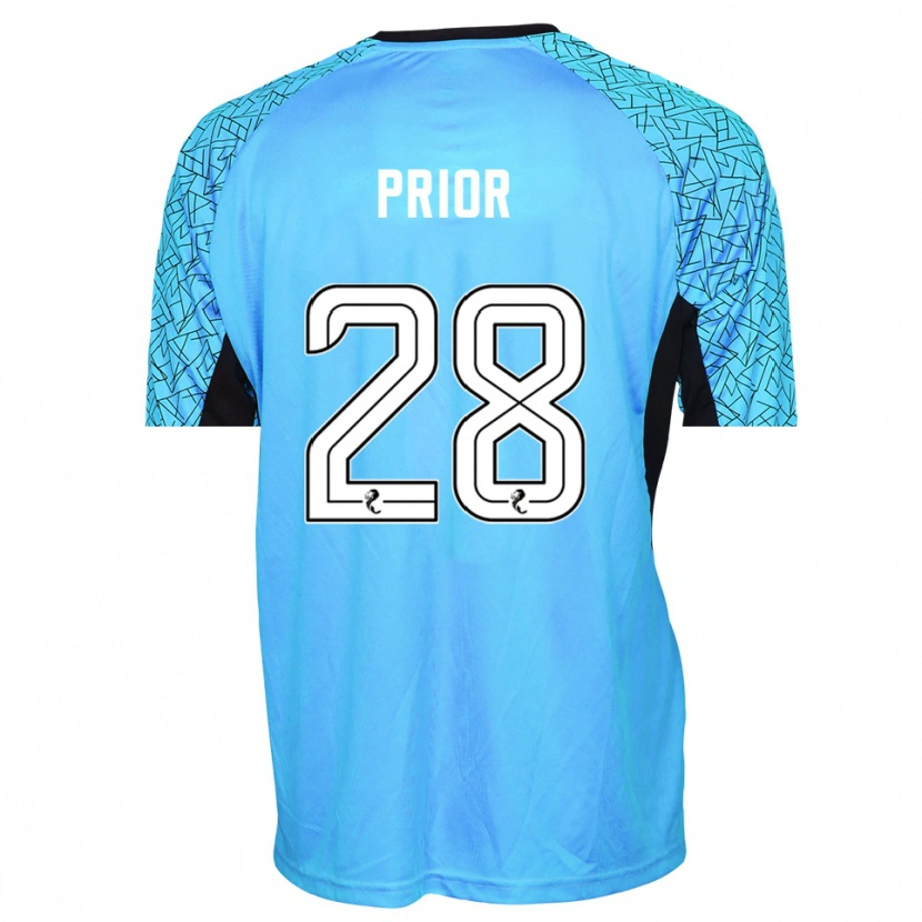 Danxen Dames Jérôme Prior #28 Blauw Zwart Keepersshirt 2025/26 T-Shirt België