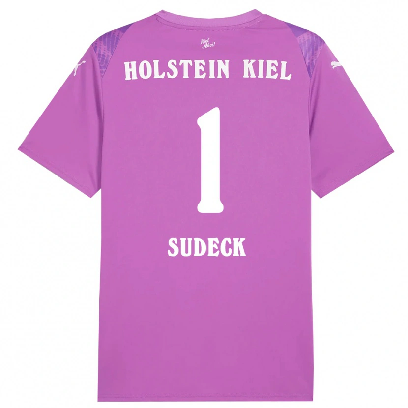 Danxen Dames Thore-Liam Sudeck #1 Paars Wit Keepersshirt 2025/26 T-Shirt België