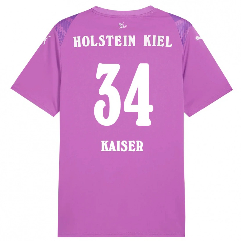 Danxen Dames Konstantin Kaiser #34 Paars Wit Keepersshirt 2025/26 T-Shirt België