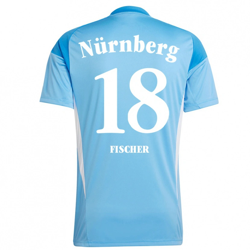 Danxen Dames Jonas Fischer #18 Hemelsblauw Wit Keepersshirt 2025/26 T-Shirt België