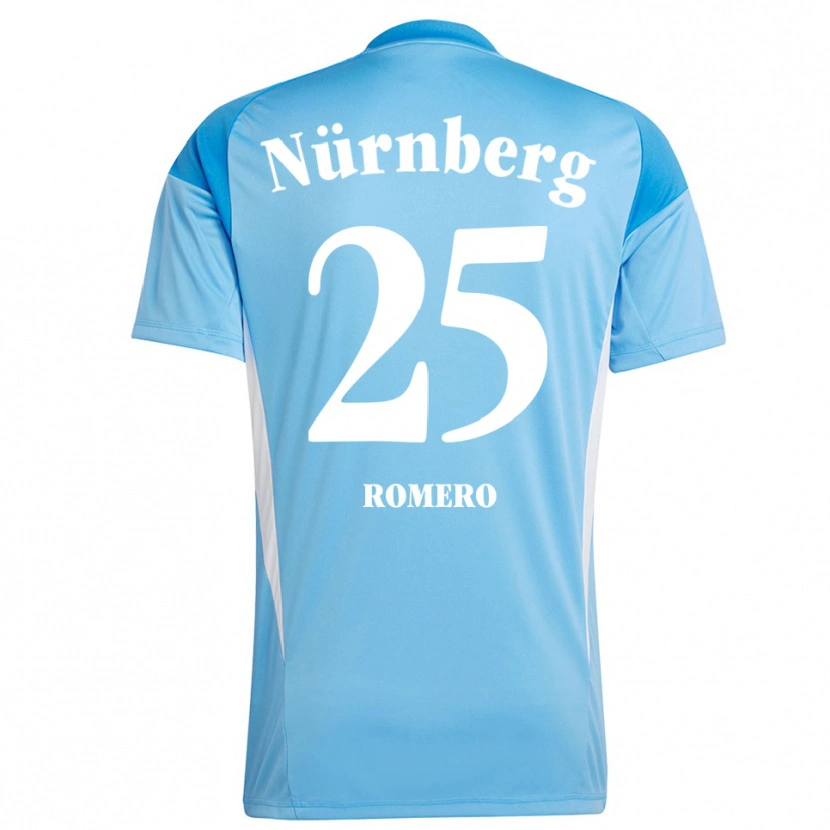 Danxen Dames Lourdes Romero #25 Hemelsblauw Wit Keepersshirt 2025/26 T-Shirt België