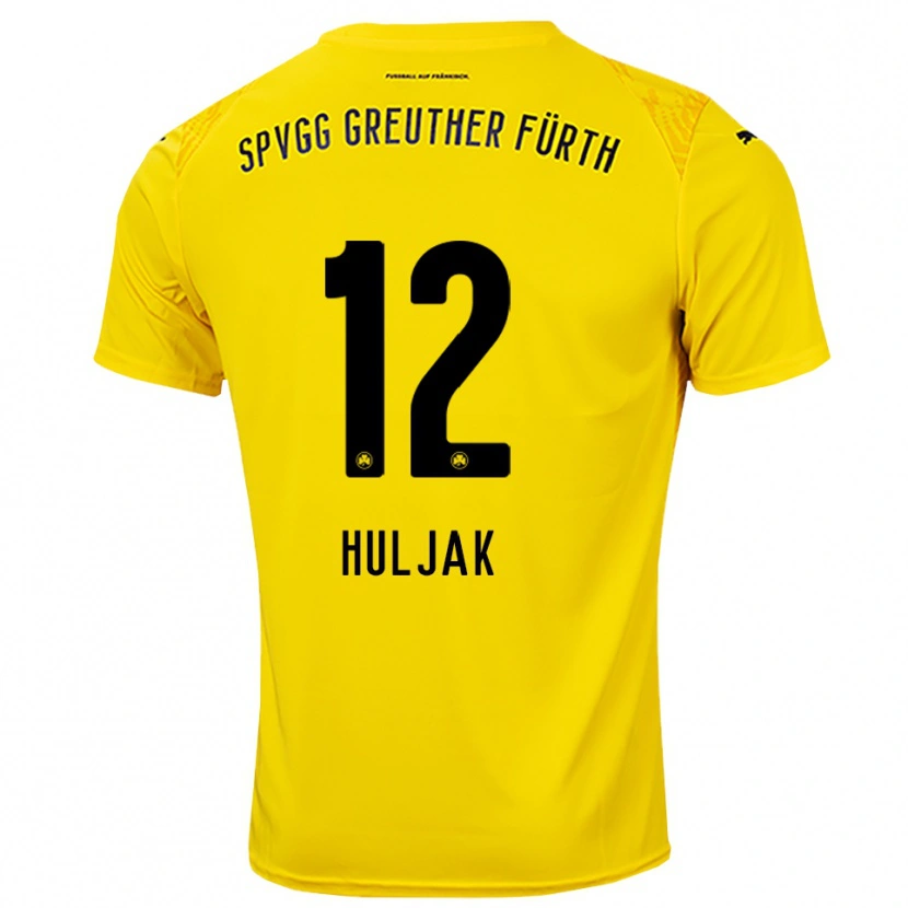 Danxen Dames Dominik Huljak #12 Geel Zwart Keepersshirt 2025/26 T-Shirt België