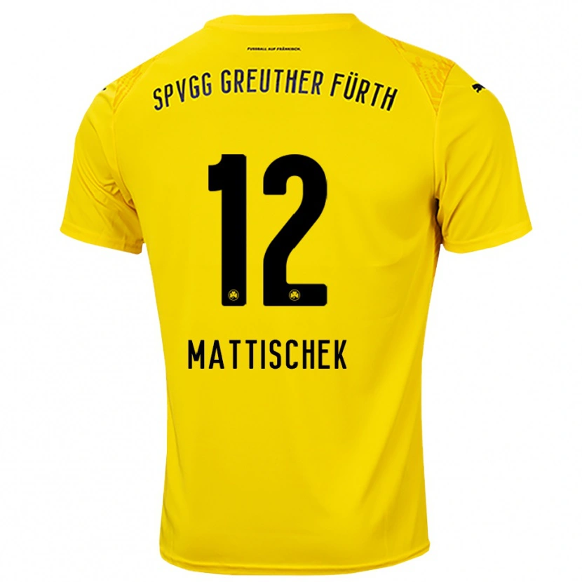 Danxen Dames Jakob Mattischek #12 Geel Zwart Keepersshirt 2025/26 T-Shirt België