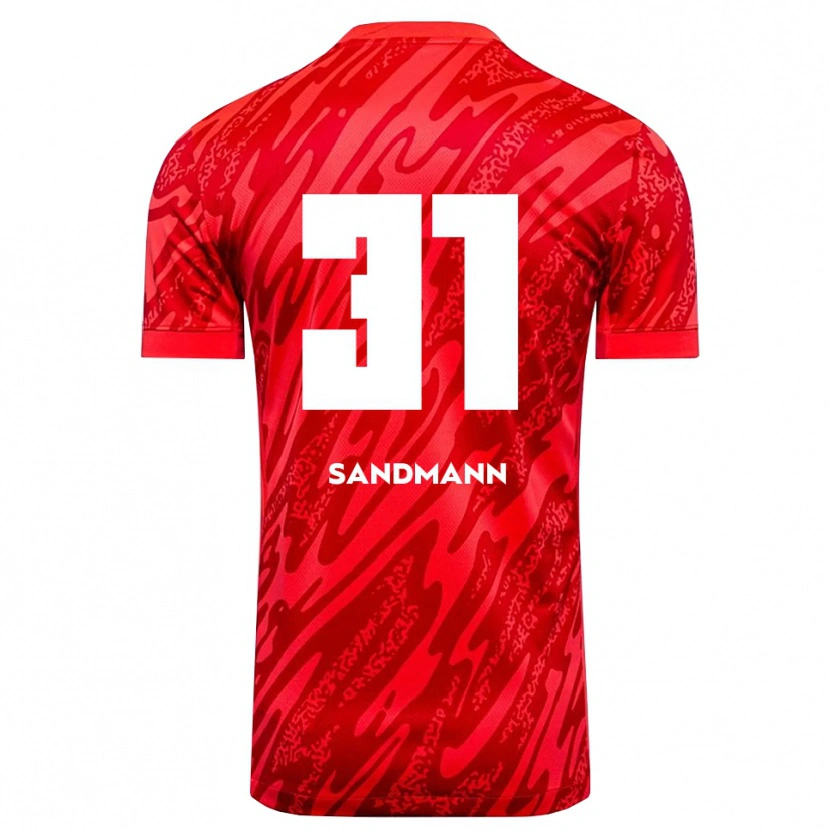Danxen Dames Amanda Sandmann #31 Rood Wit Keepersshirt 2025/26 T-Shirt België