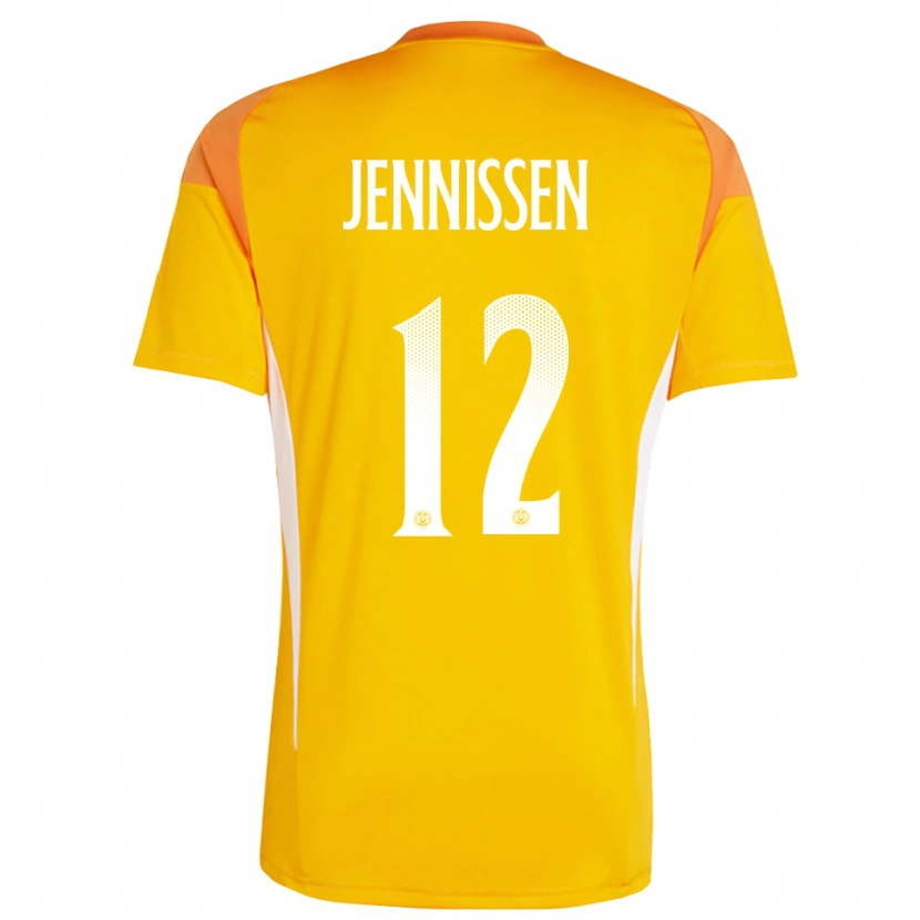 Danxen Dames Laurenz Jennissen #12 Oranje Wit Keepersshirt 2025/26 T-Shirt België