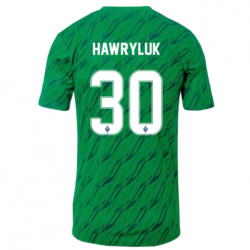 Danxen Dames Lucien Hawryluk #30 Groen Wit Keepersshirt 2025/26 T-Shirt België