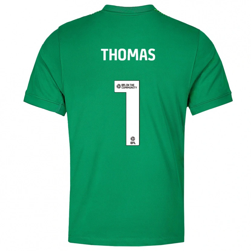 Danxen Dames Lucy Thomas #1 Groen Wit Keepersshirt 2025/26 T-Shirt België