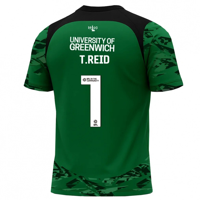 Danxen Dames Tommy Reid #1 Groen Zwart Keepersshirt 2025/26 T-Shirt België