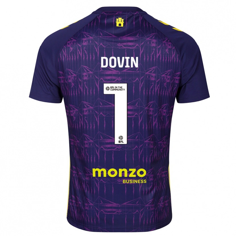 Danxen Dames Oliver Dovin #1 Paars Geel Keepersshirt 2025/26 T-Shirt België