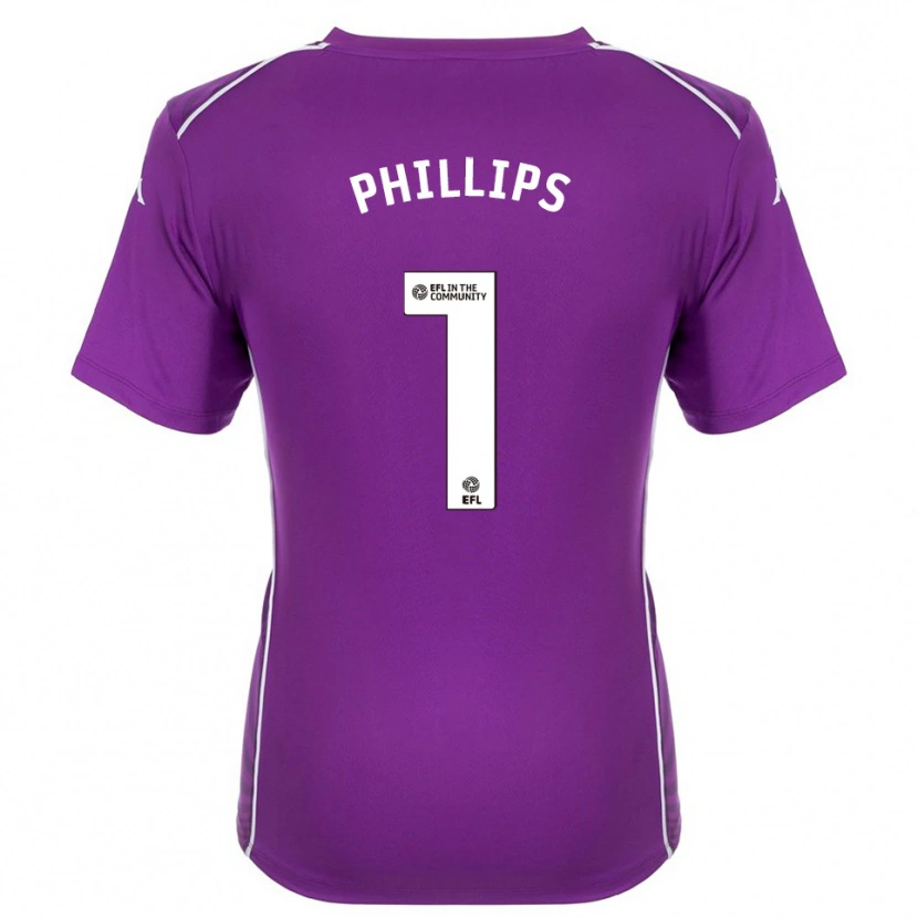 Danxen Dames Dillon Phillips #1 Paars Wit Keepersshirt 2025/26 T-Shirt België