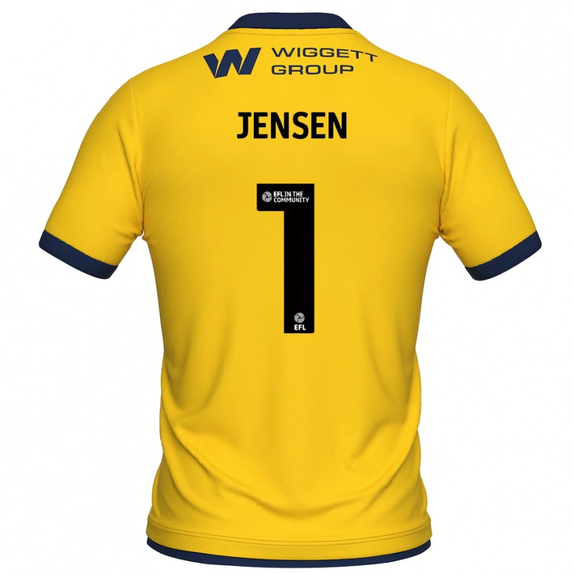 Danxen Dames Lukas Jensen #1 Geel Zwart Keepersshirt 2025/26 T-Shirt België