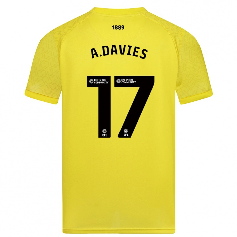 Danxen Dames Adam Davies #17 Geel Zwart Keepersshirt 2025/26 T-Shirt België