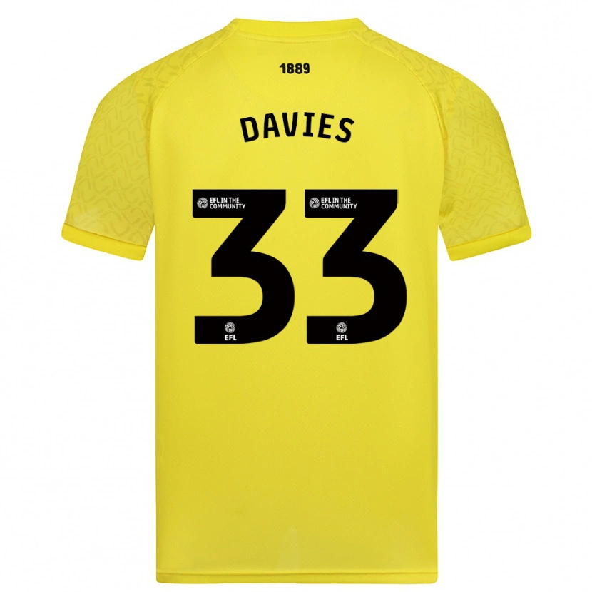 Danxen Dames Bethan Davies #33 Geel Zwart Keepersshirt 2025/26 T-Shirt België