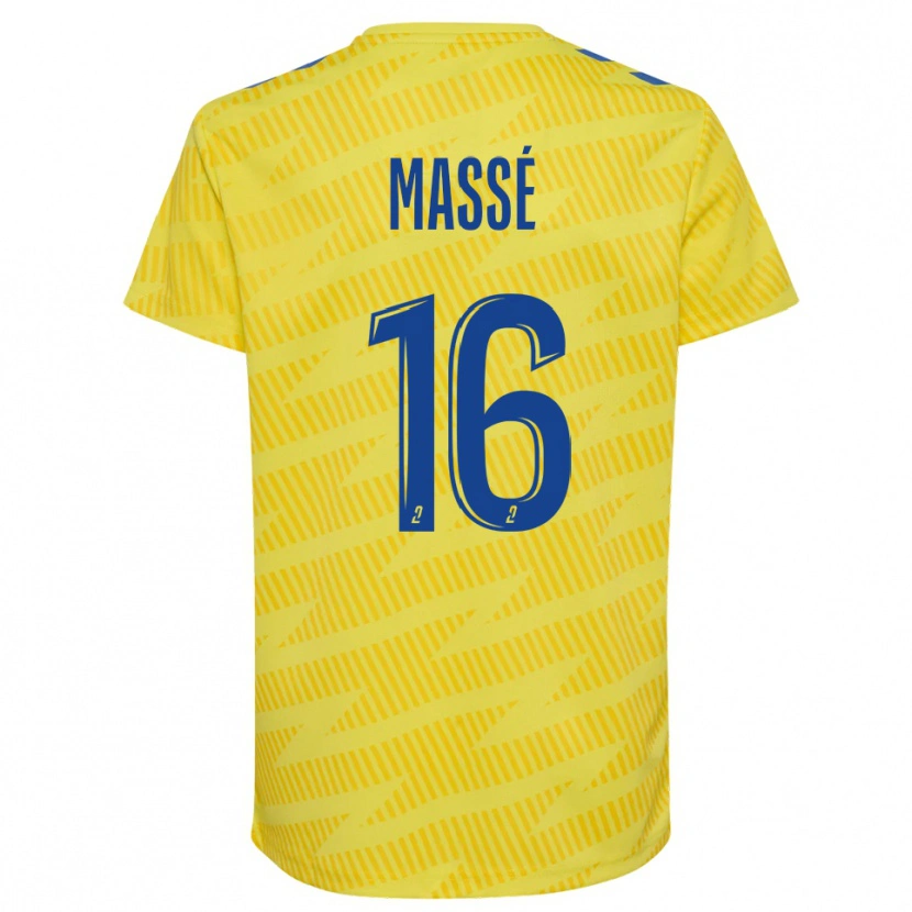 Danxen Dames Maël Massé #16 Geel Blauw Keepersshirt 2025/26 T-Shirt België