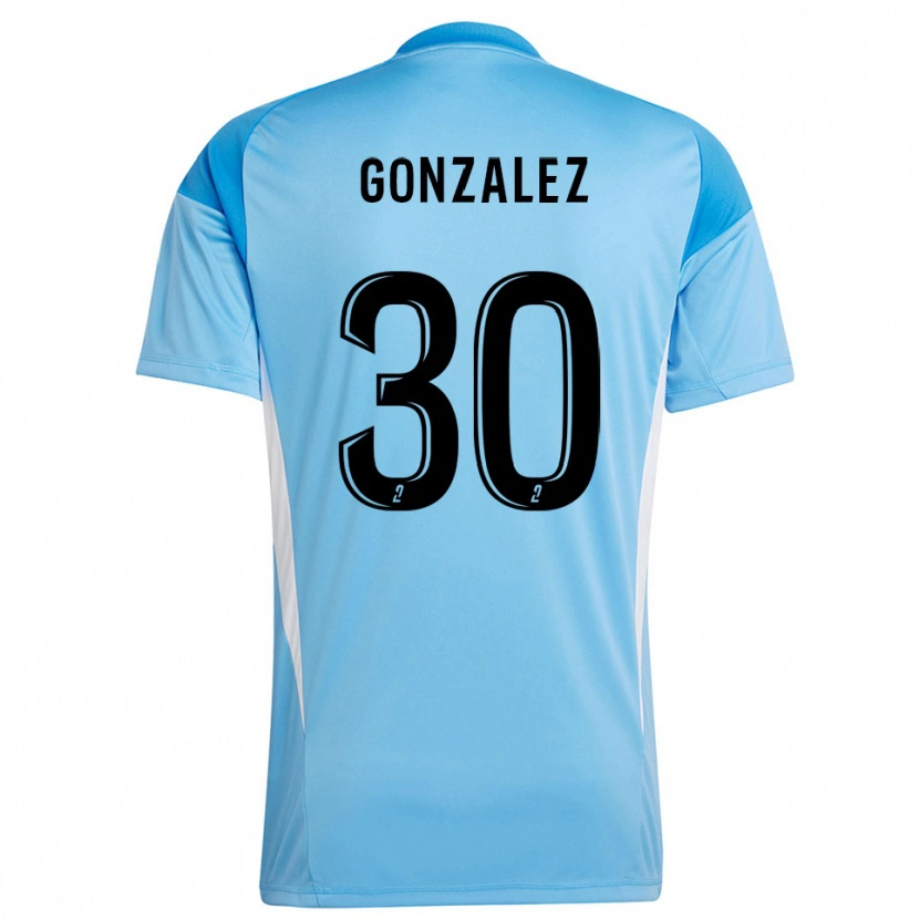 Danxen Dames Matéo Gonzalez #30 Hemelsblauw Wit Keepersshirt 2025/26 T-Shirt België