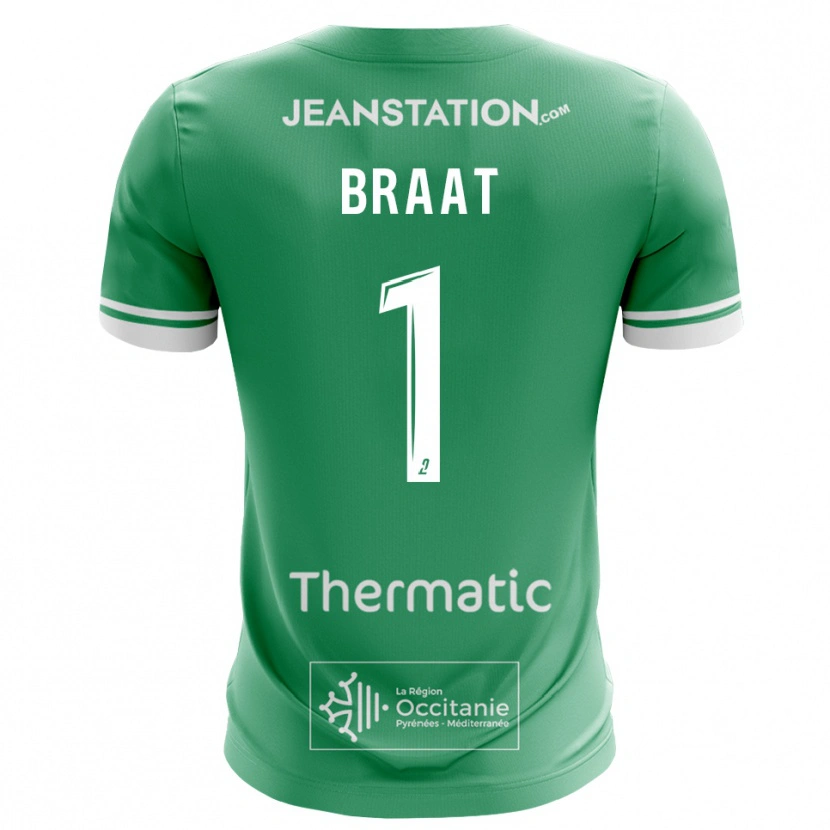 Danxen Dames Quentin Braat #1 Groen Wit Keepersshirt 2025/26 T-Shirt België