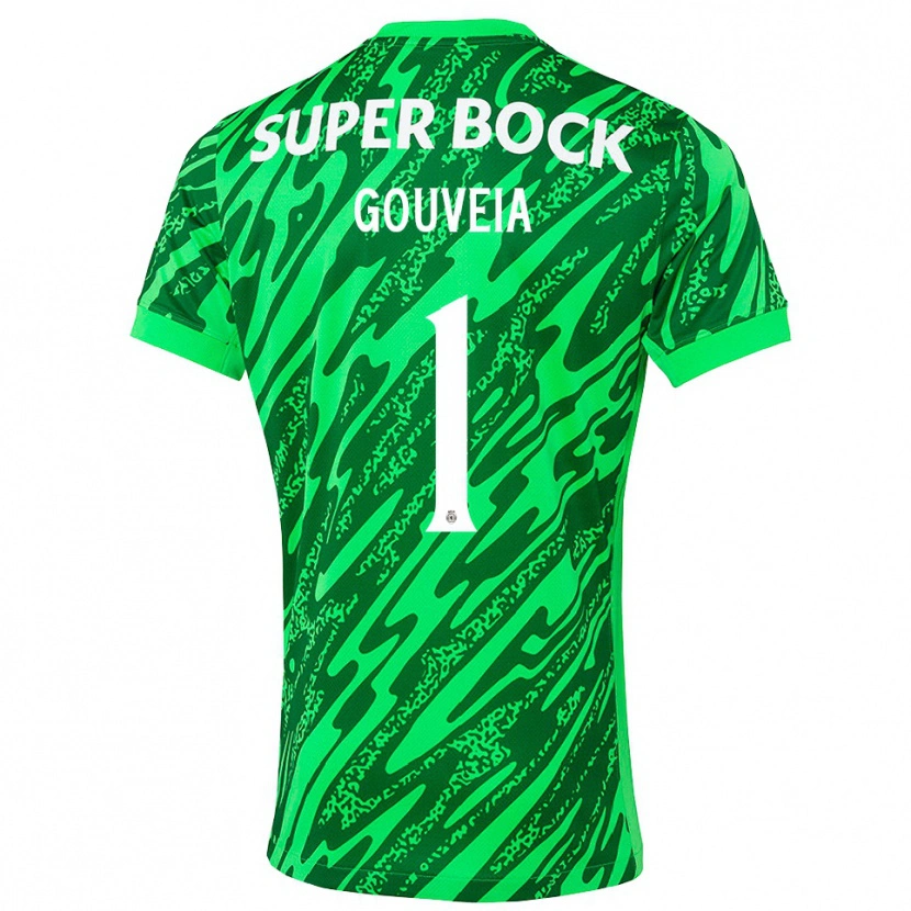 Danxen Dames Miguel Gouveia #1 Groen Wit Keepersshirt 2025/26 T-Shirt België