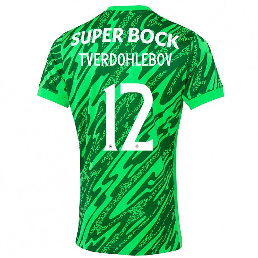Danxen Dames Alex Tverdohlebov #12 Groen Wit Keepersshirt 2025/26 T-Shirt België