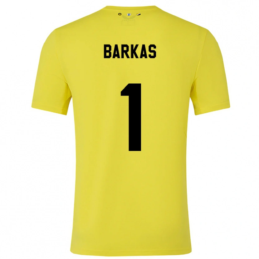 Danxen Dames Vasilios Barkas #1 Geel Zwart Keepersshirt 2025/26 T-Shirt België