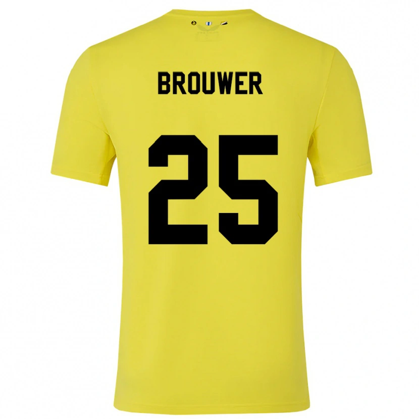 Danxen Dames Michael Brouwer #25 Geel Zwart Keepersshirt 2025/26 T-Shirt België
