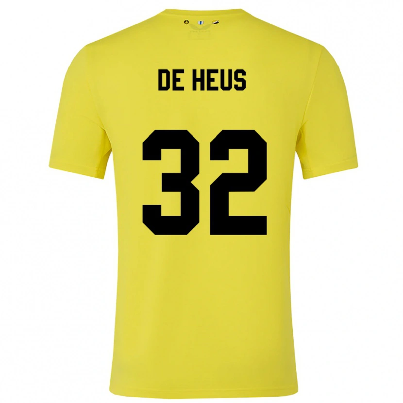 Danxen Dames Loïs De Heus #32 Geel Zwart Keepersshirt 2025/26 T-Shirt België