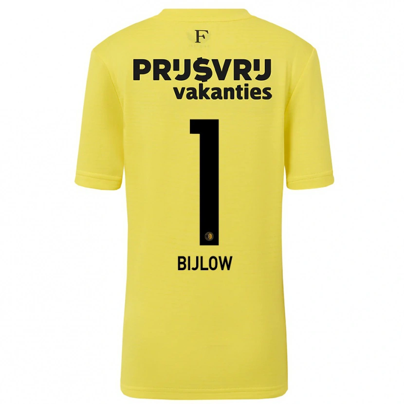 Danxen Dames Justin Bijlow #1 Geel Zwart Keepersshirt 2025/26 T-Shirt België