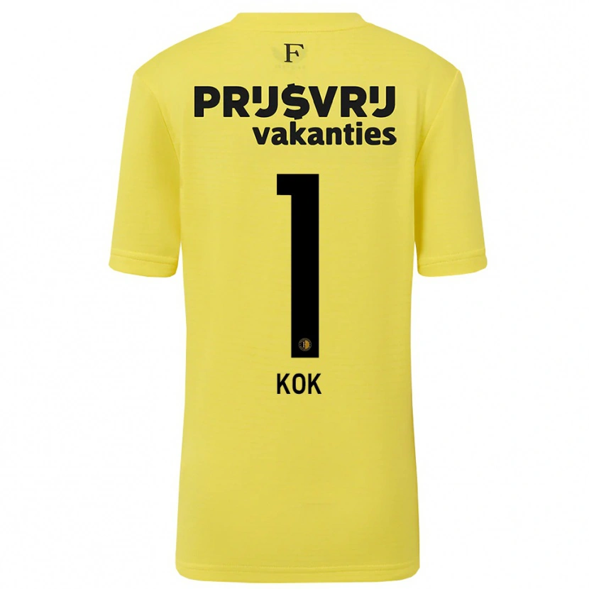 Danxen Dames Stefan Kok #1 Geel Zwart Keepersshirt 2025/26 T-Shirt België