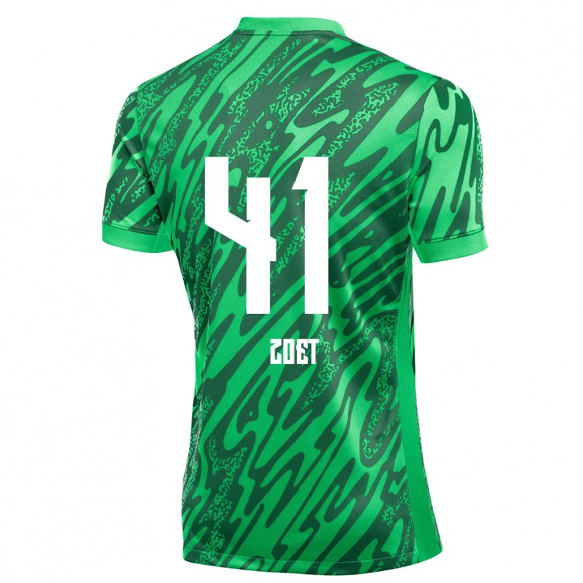 Danxen Dames Jeroen Zoet #41 Groen Wit Keepersshirt 2025/26 T-Shirt België