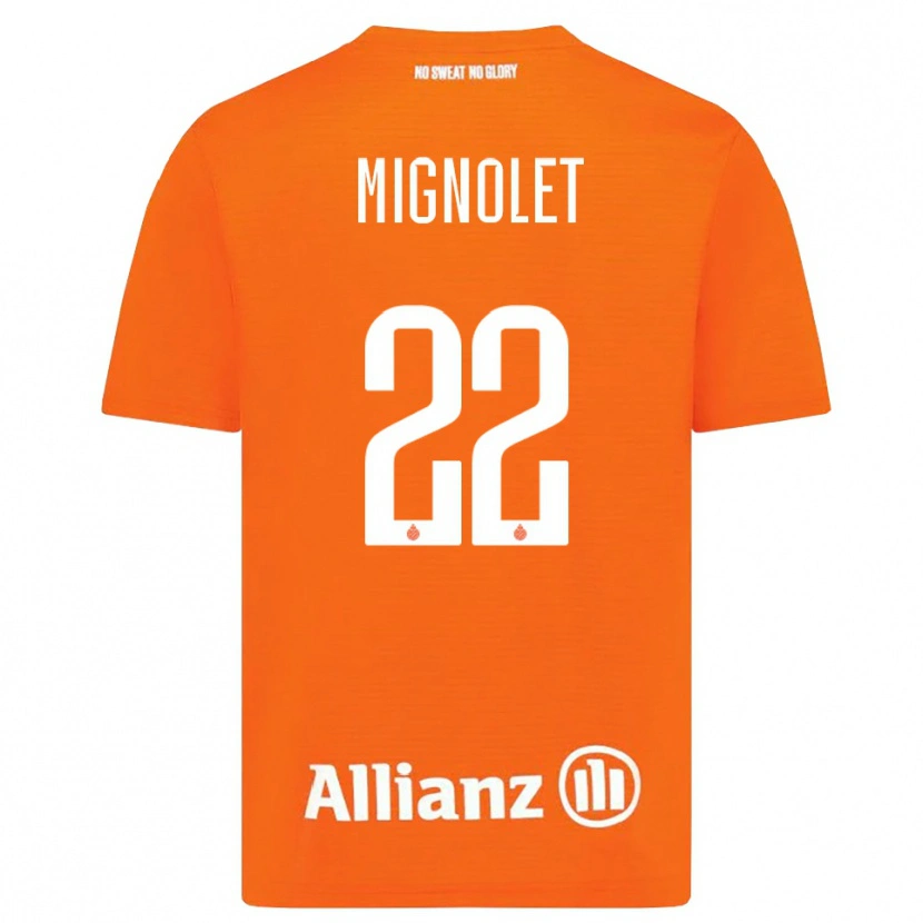 Danxen Dames Simon Mignolet #22 Oranje Wit Keepersshirt 2025/26 T-Shirt België