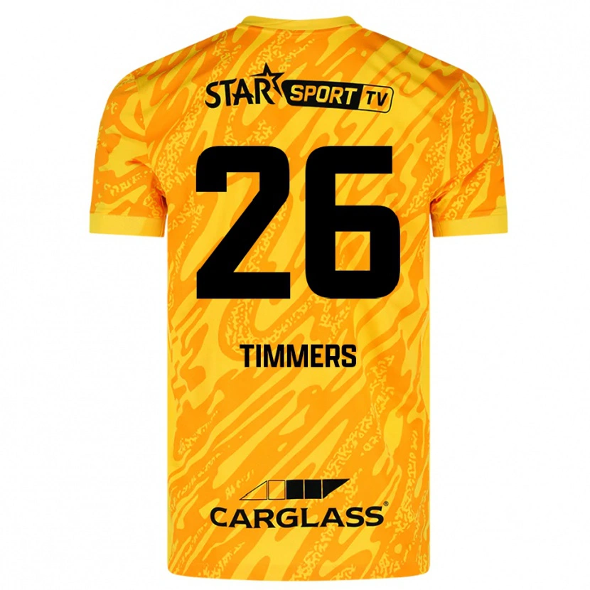 Danxen Dames Sebastiaan Timmers #26 Oranje Geel Zwart Keepersshirt 2025/26 T-Shirt België
