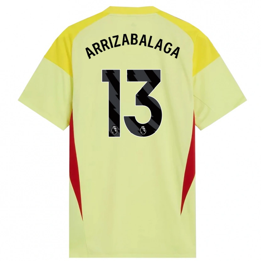 Danxen Dames Kepa Arrizabalaga #13 Geel Rood Zwart Keepersshirt 2025/26 T-Shirt België