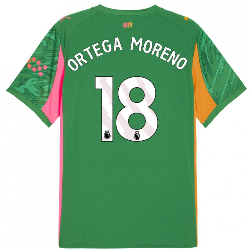 Danxen Dames Stefan Ortega #18 Groen Oranje Keepersshirt 2025/26 T-Shirt België