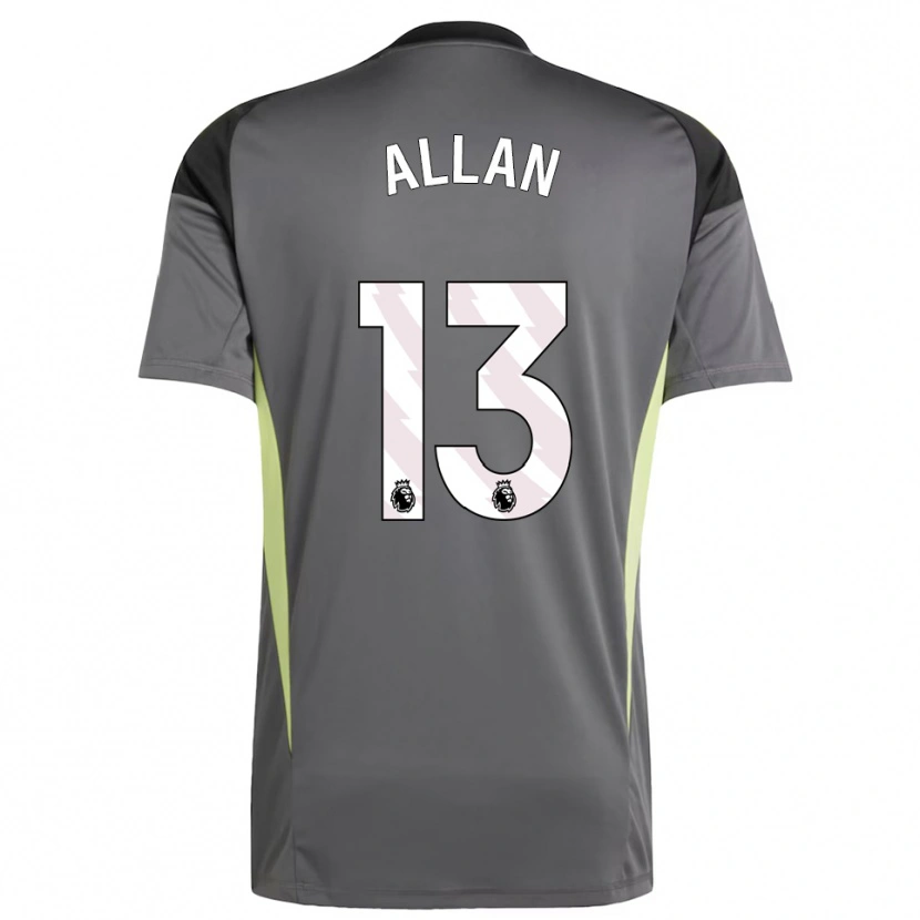 Danxen Dames Jack Allan #13 Donkergrijs Zwart Keepersshirt 2025/26 T-Shirt België